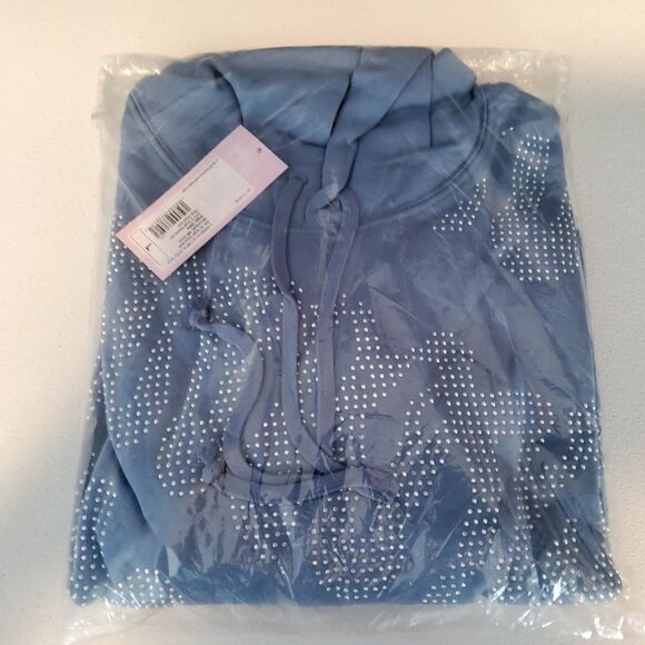 Wild Fable Blue Hoodie With Rhinestones Embellishment Size M Cotton/Polyester - Picture 7 of 12